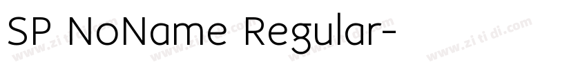 SP NoName Regular字体转换